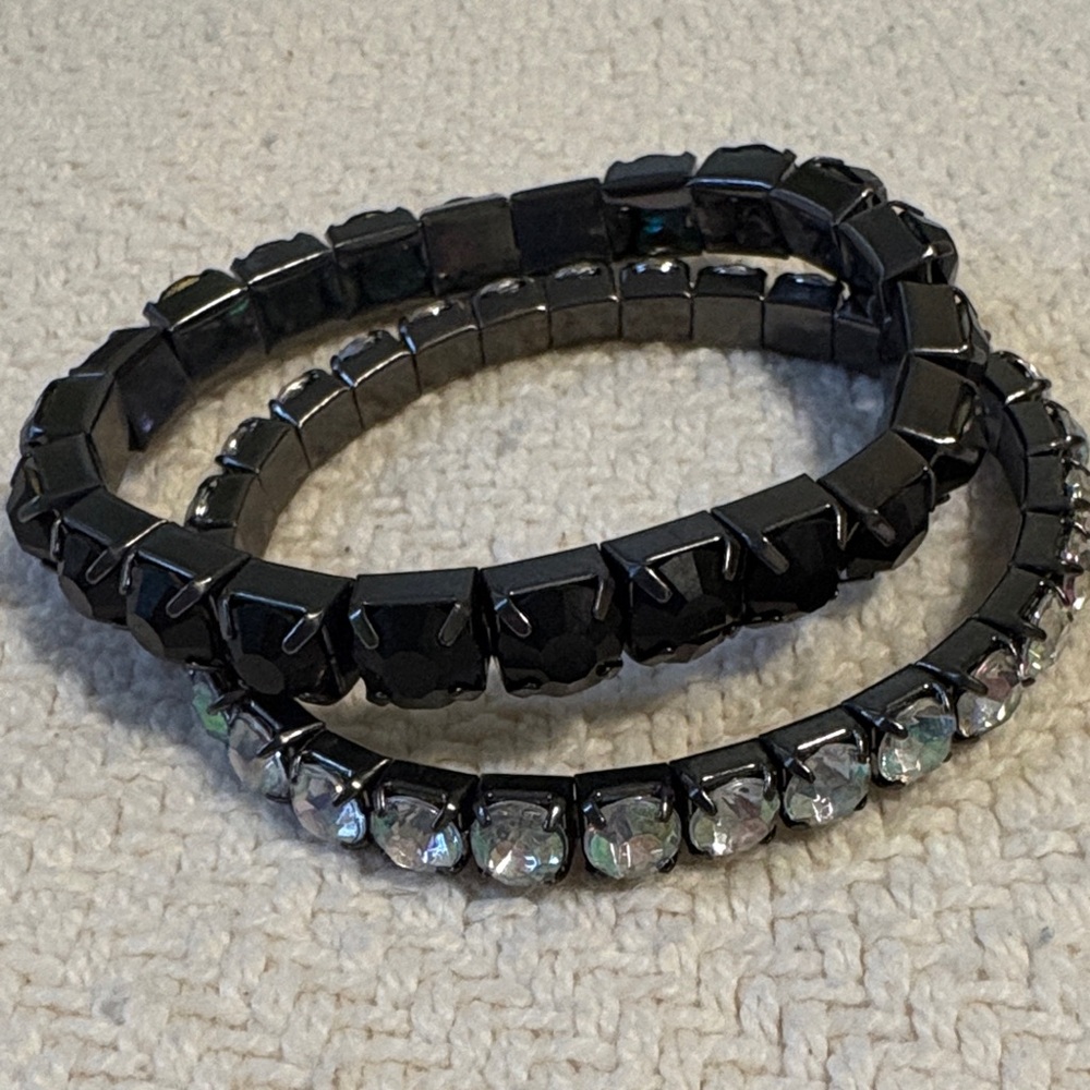 Two stretchy bracelets:)